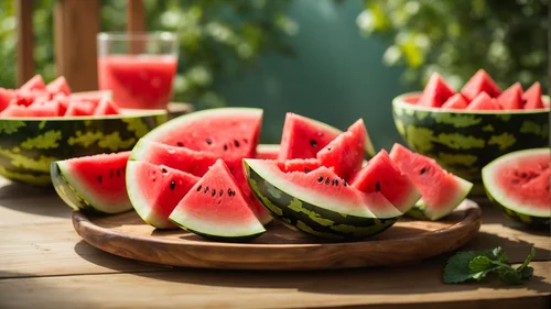 Sliced Watermelon on a table
